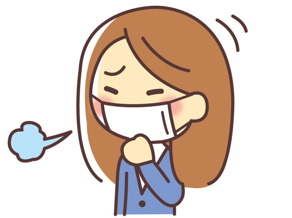 咳をする女性